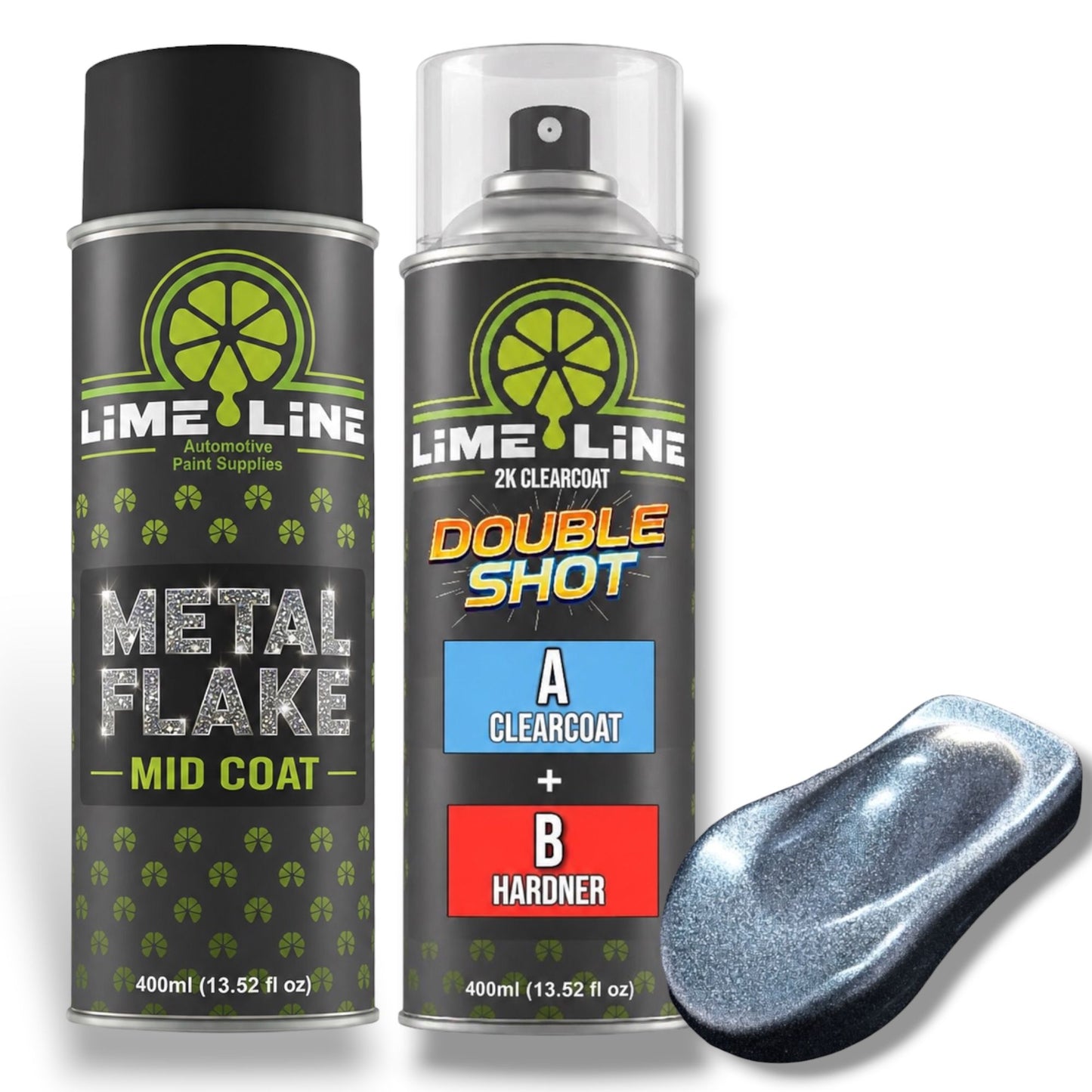 LiME LiNE Metal Flake Midcoat - Automotive Grade Sparkle Spray Paint - No Equipment Needed - Finish with 2K Clearcoat