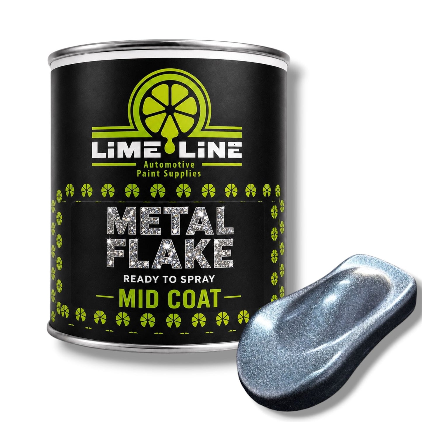 LiME LiNE Ready-to-Spray Automotive Metal Flake Midcoat - No Reducer Needed - Available in 17 Colors & 3 Sizes