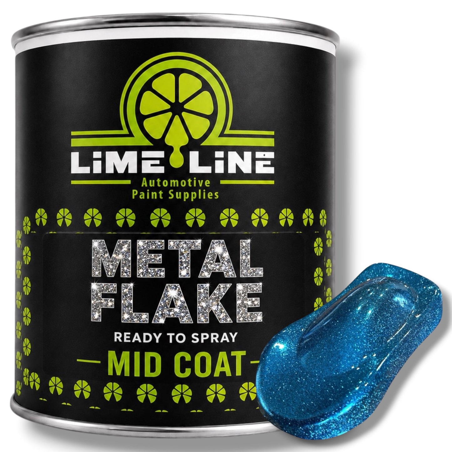 LiME LiNE Ready-to-Spray Automotive Metal Flake Midcoat - No Reducer Needed - Available in 17 Colors & 3 Sizes