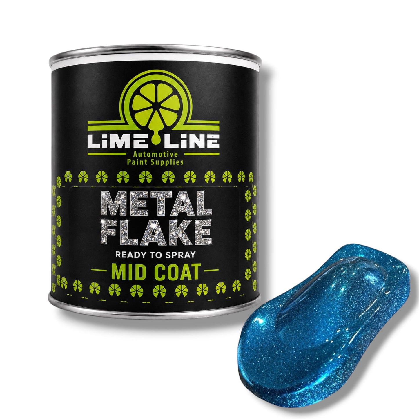 LiME LiNE Ready-to-Spray Automotive Metal Flake Midcoat - No Reducer Needed - Available in 17 Colors & 3 Sizes