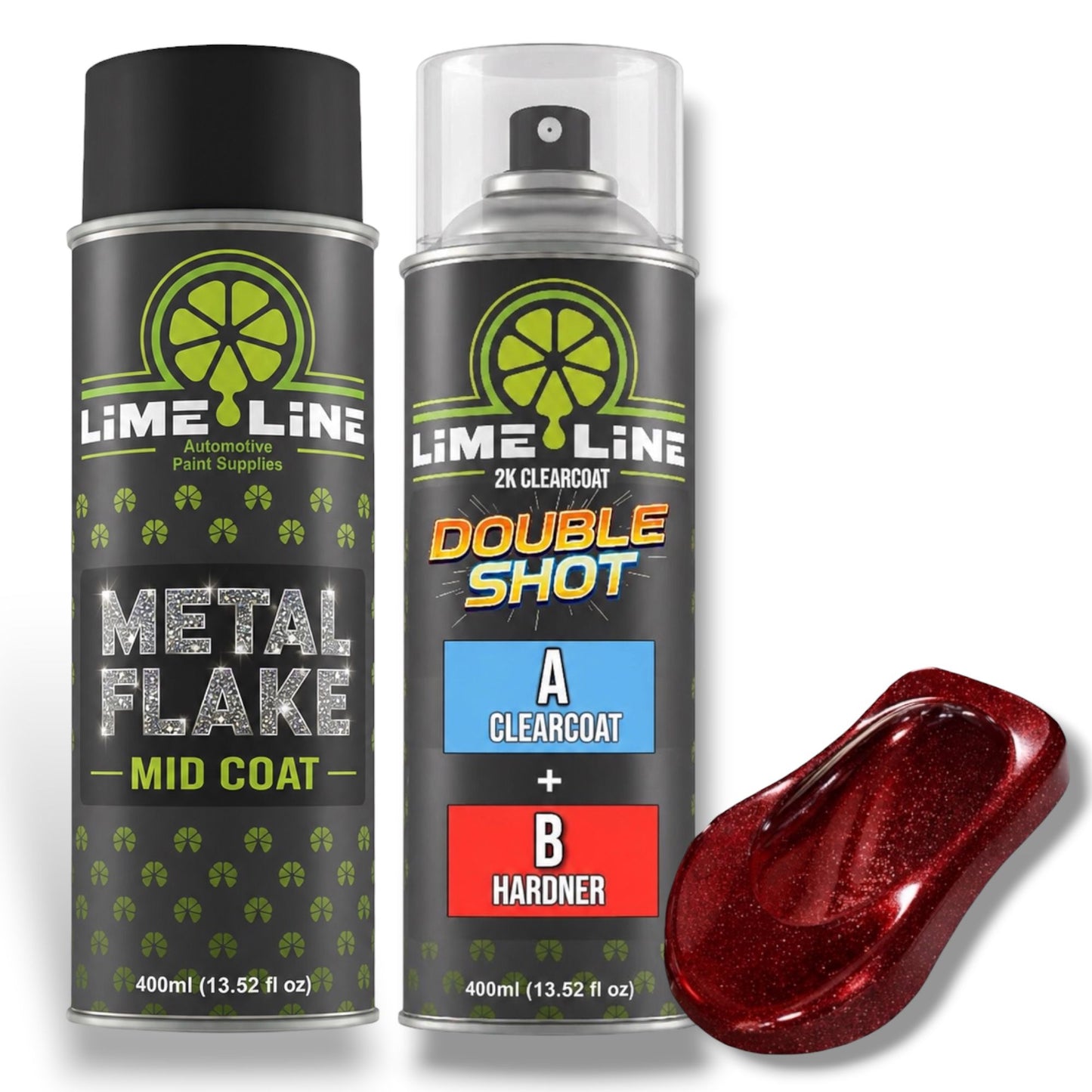 LiME LiNE Metal Flake Midcoat - Automotive Grade Sparkle Spray Paint - No Equipment Needed - Finish with 2K Clearcoat