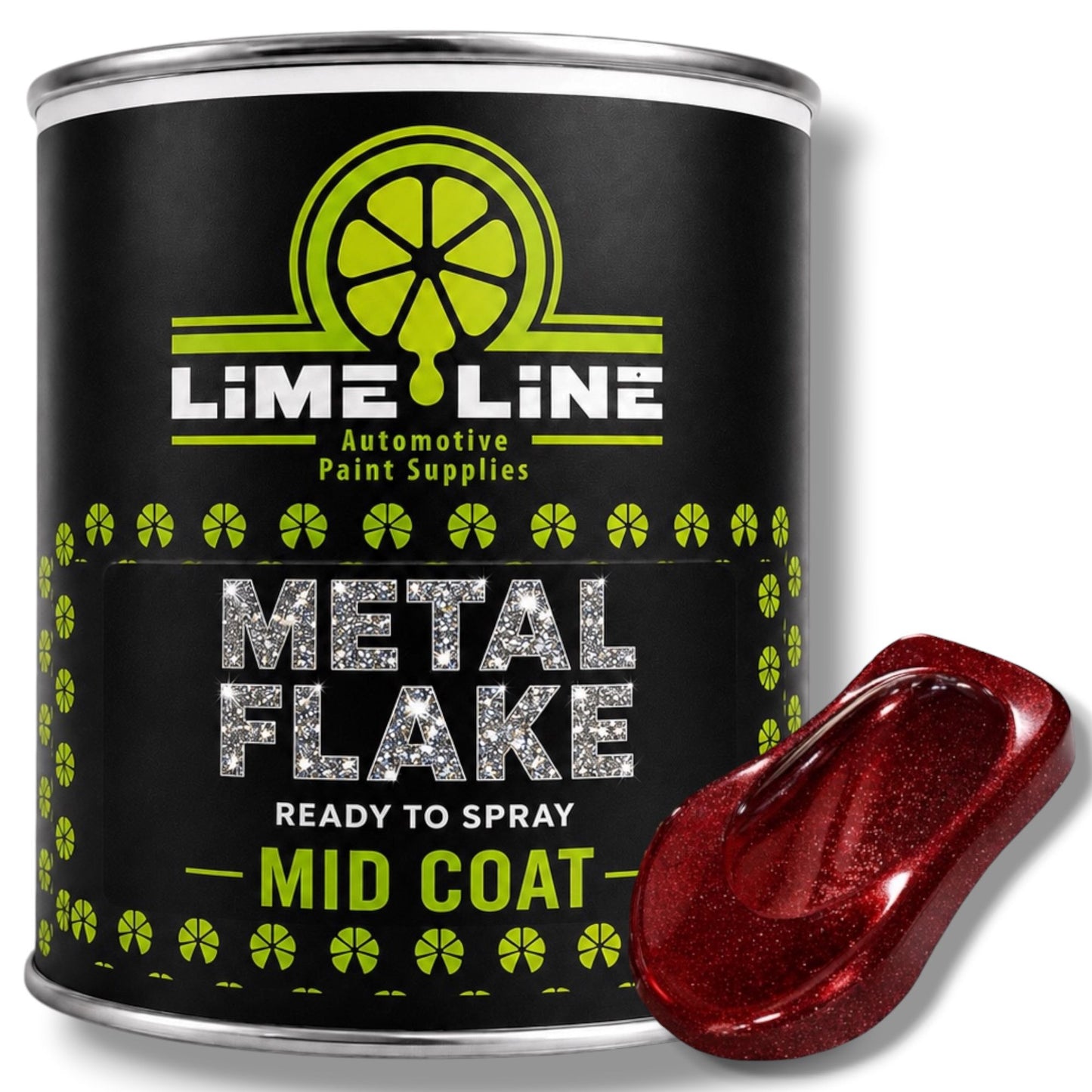 LiME LiNE Ready-to-Spray Automotive Metal Flake Midcoat - No Reducer Needed - Available in 17 Colors & 3 Sizes