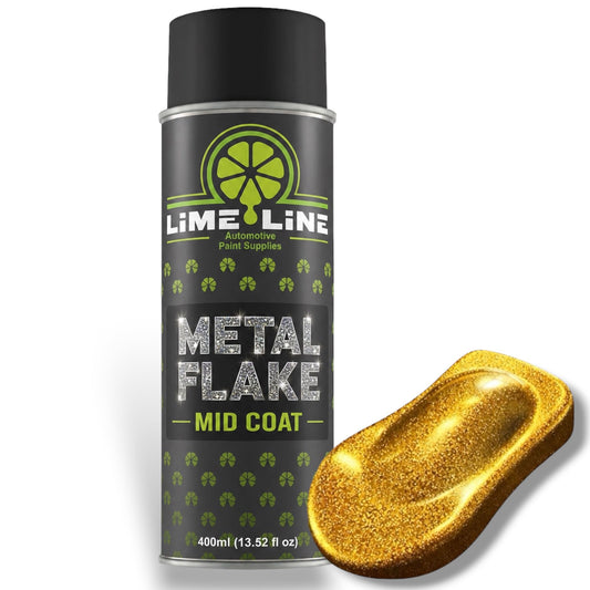 LiME LiNE Metal Flake Midcoat - Automotive Grade Sparkle Spray Paint - No Equipment Needed - Finish with 2K Clearcoat