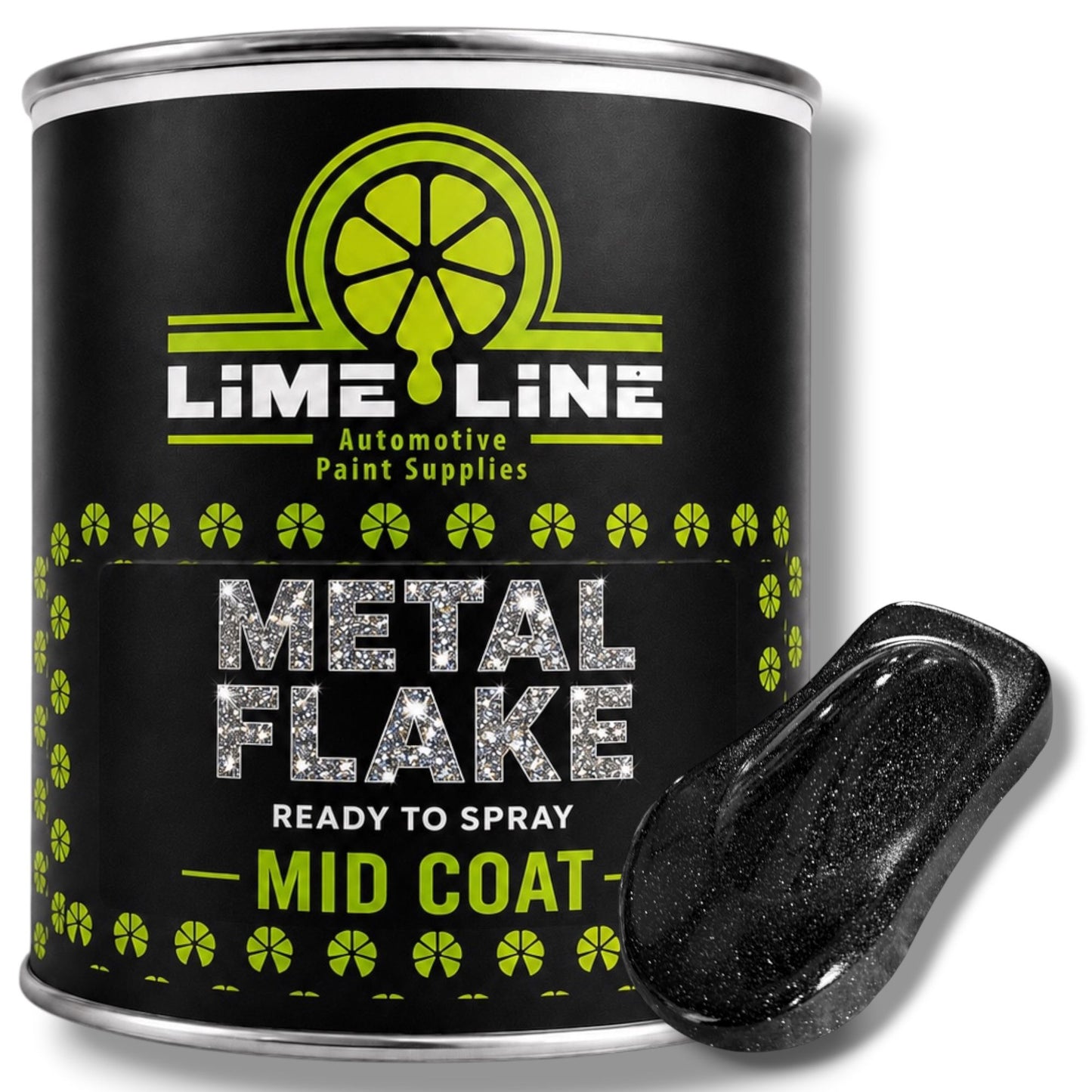 LiME LiNE Ready-to-Spray Automotive Metal Flake Midcoat - No Reducer Needed - Available in 17 Colors & 3 Sizes