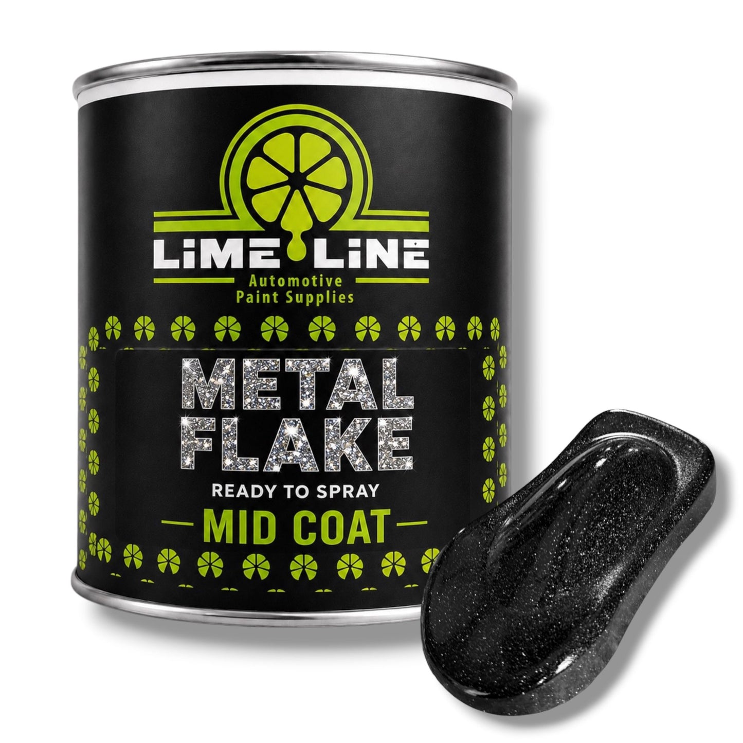 LiME LiNE Ready-to-Spray Automotive Metal Flake Midcoat - No Reducer Needed - Available in 17 Colors & 3 Sizes