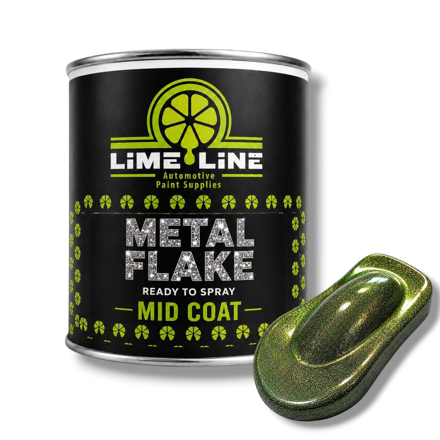 LiME LiNE Ready-to-Spray Automotive Metal Flake Midcoat - No Reducer Needed - Available in 17 Colors & 3 Sizes