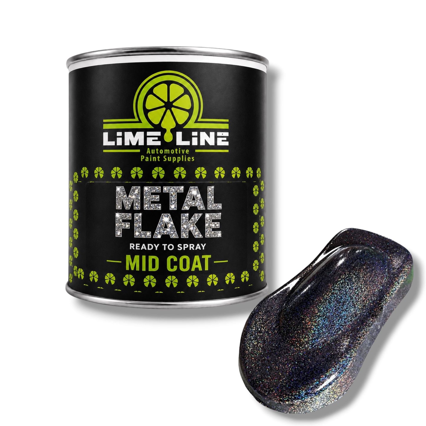 LiME LiNE Ready-to-Spray Automotive Metal Flake Midcoat - No Reducer Needed - Available in 17 Colors & 3 Sizes