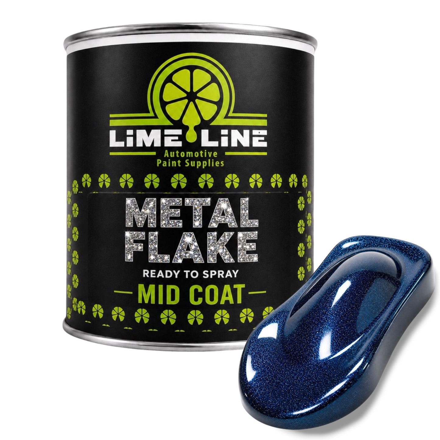 LiME LiNE Ready-to-Spray Automotive Metal Flake Midcoat - No Reducer Needed - Available in 17 Colors & 3 Sizes