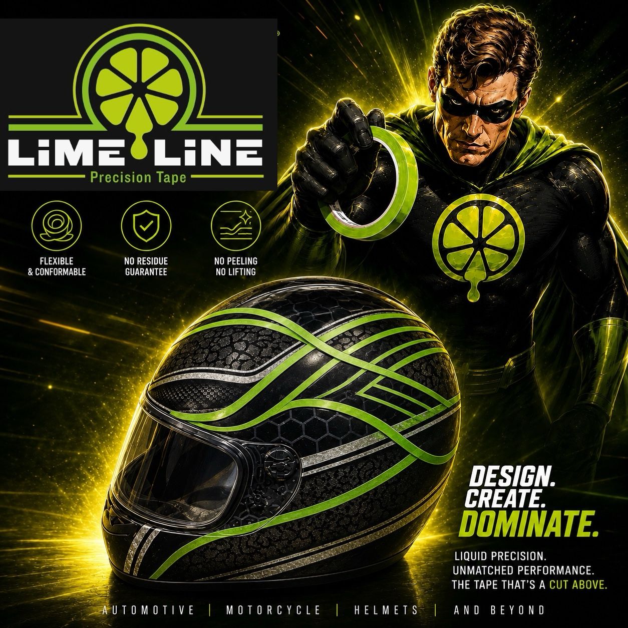LiME LiNE 1/16” Precision Tape for Pinstriping Custom Designs