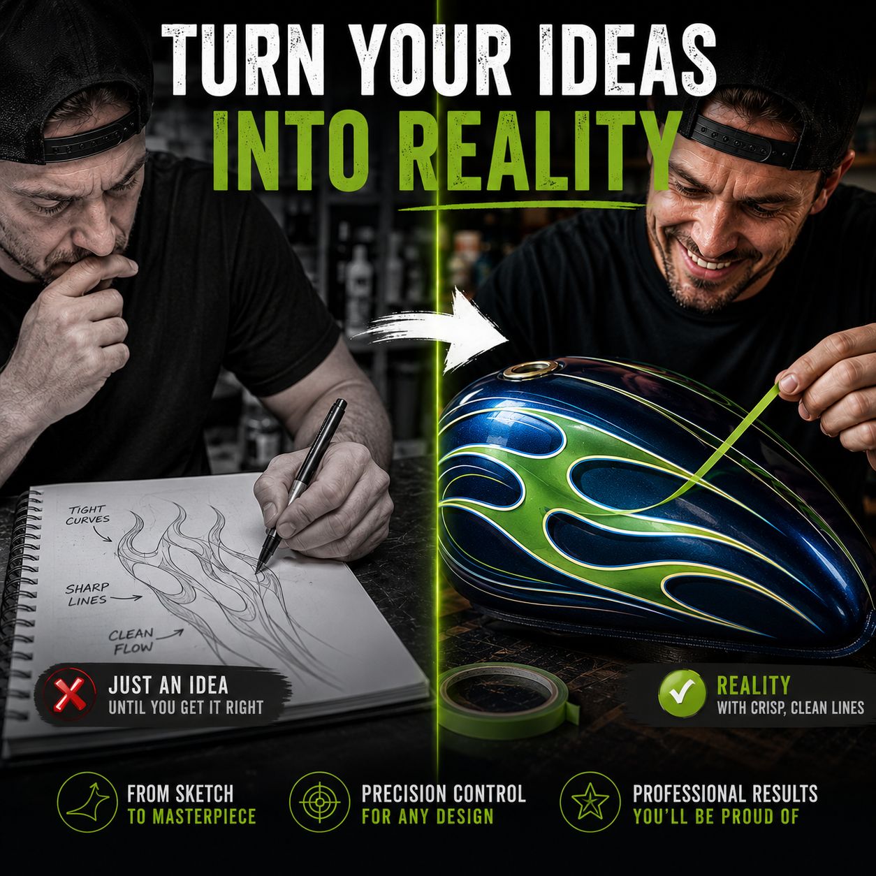 LiME LiNE 1/16” Precision Tape for Pinstriping Custom Designs