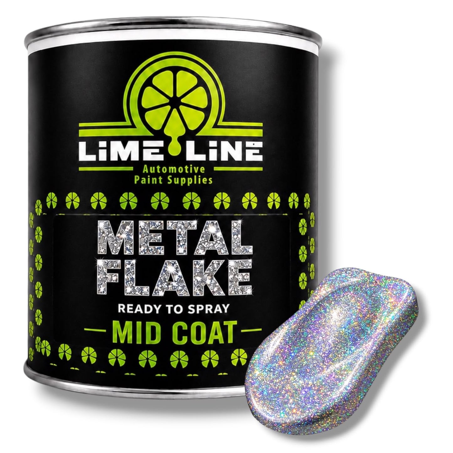 LiME LiNE Ready-to-Spray Automotive Metal Flake Midcoat - No Reducer Needed - Available in 17 Colors & 3 Sizes