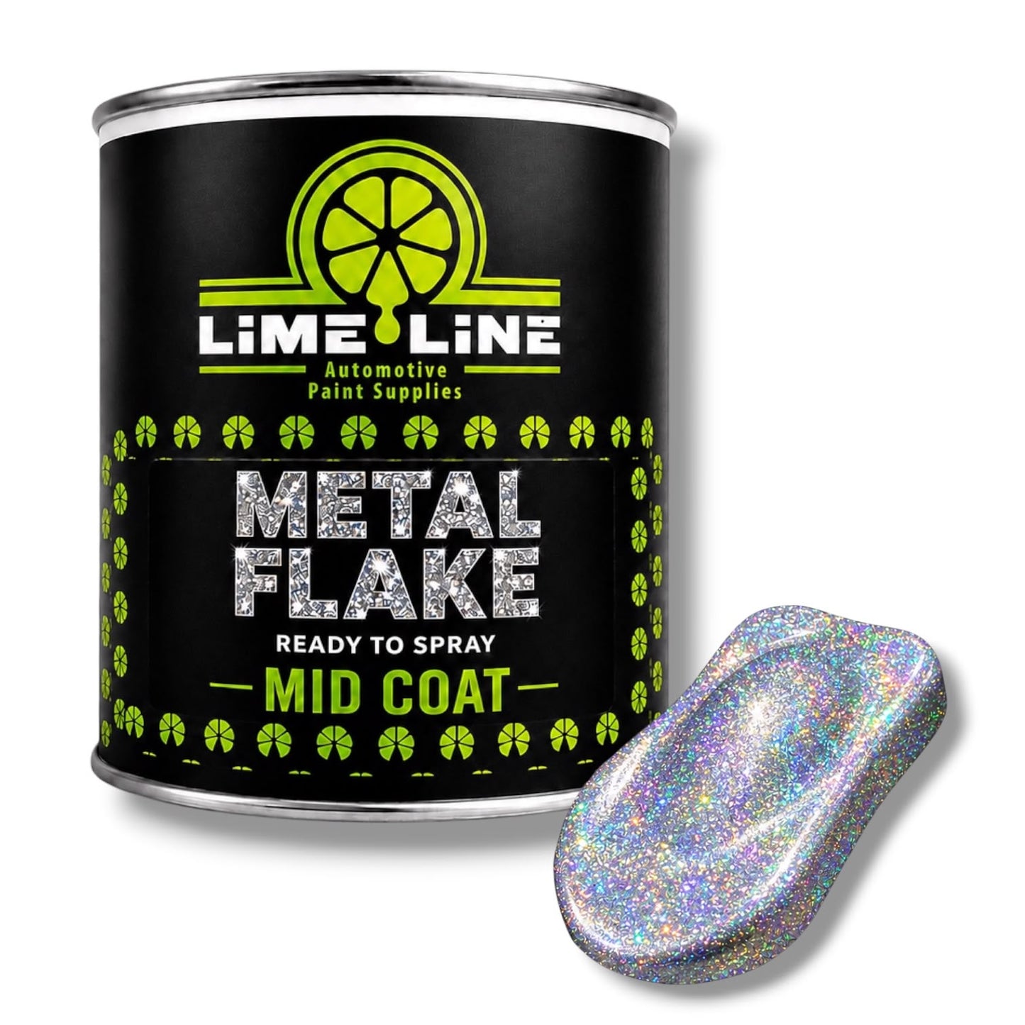 LiME LiNE Ready-to-Spray Automotive Metal Flake Midcoat - No Reducer Needed - Available in 17 Colors & 3 Sizes