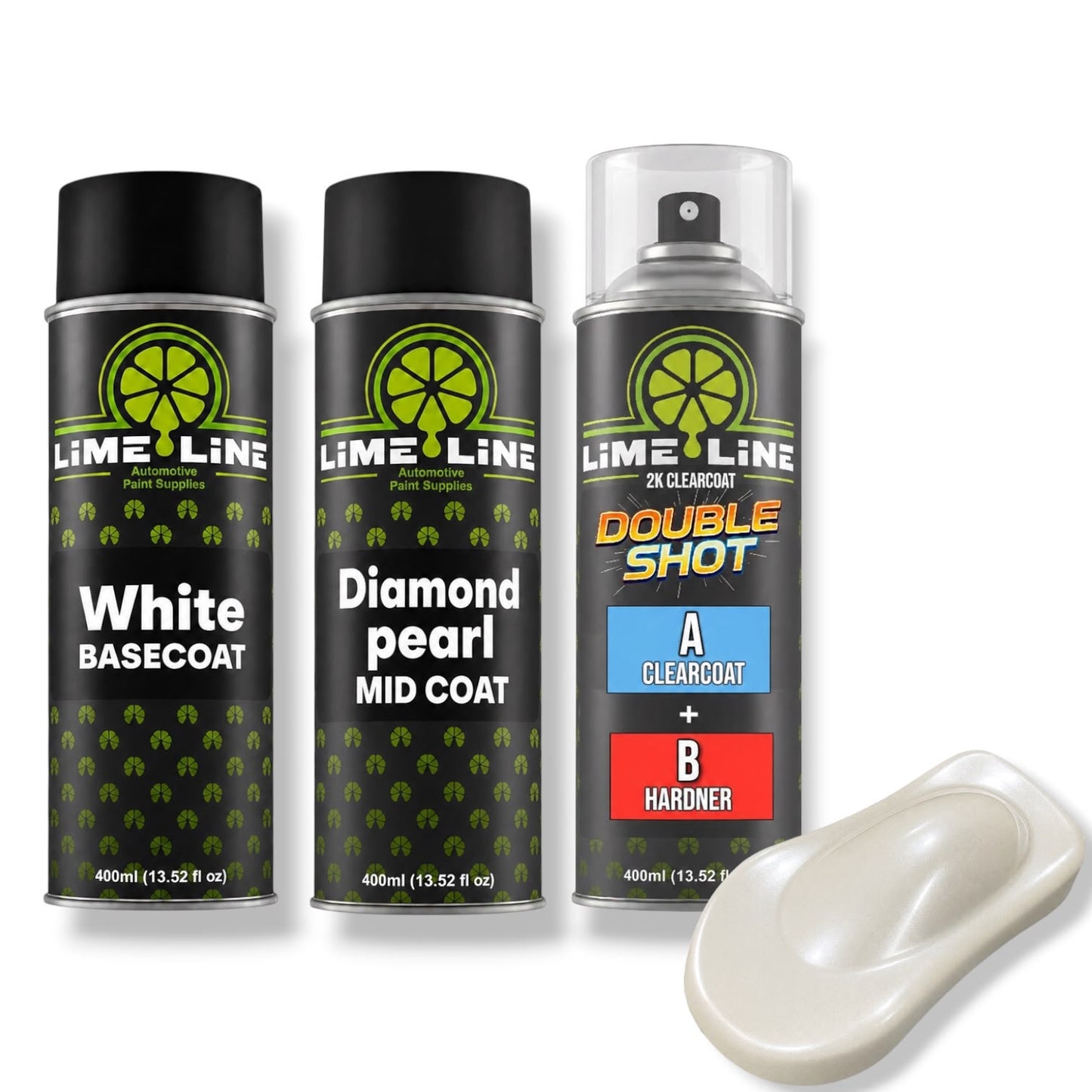 LiME LiNE 3-Step Automotive Aerosol Diamond Pearl Paint Kit