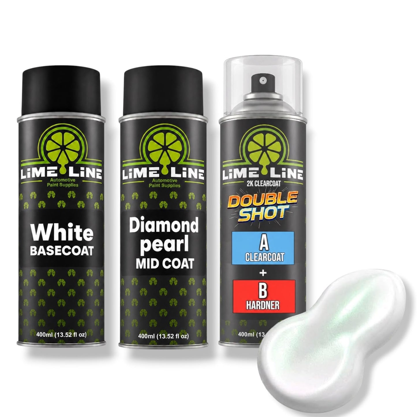 LiME LiNE 3-Step Automotive Aerosol Diamond Pearl Paint Kit
