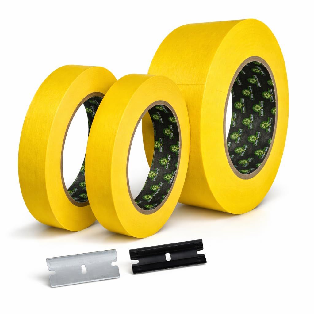 LiME LiNE Yellow Masking Tape Combo Pack (1.5" & 3/4")