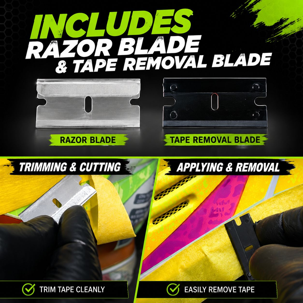 LiME LiNE Yellow Masking Tape Combo Pack (1.5" & 3/4")