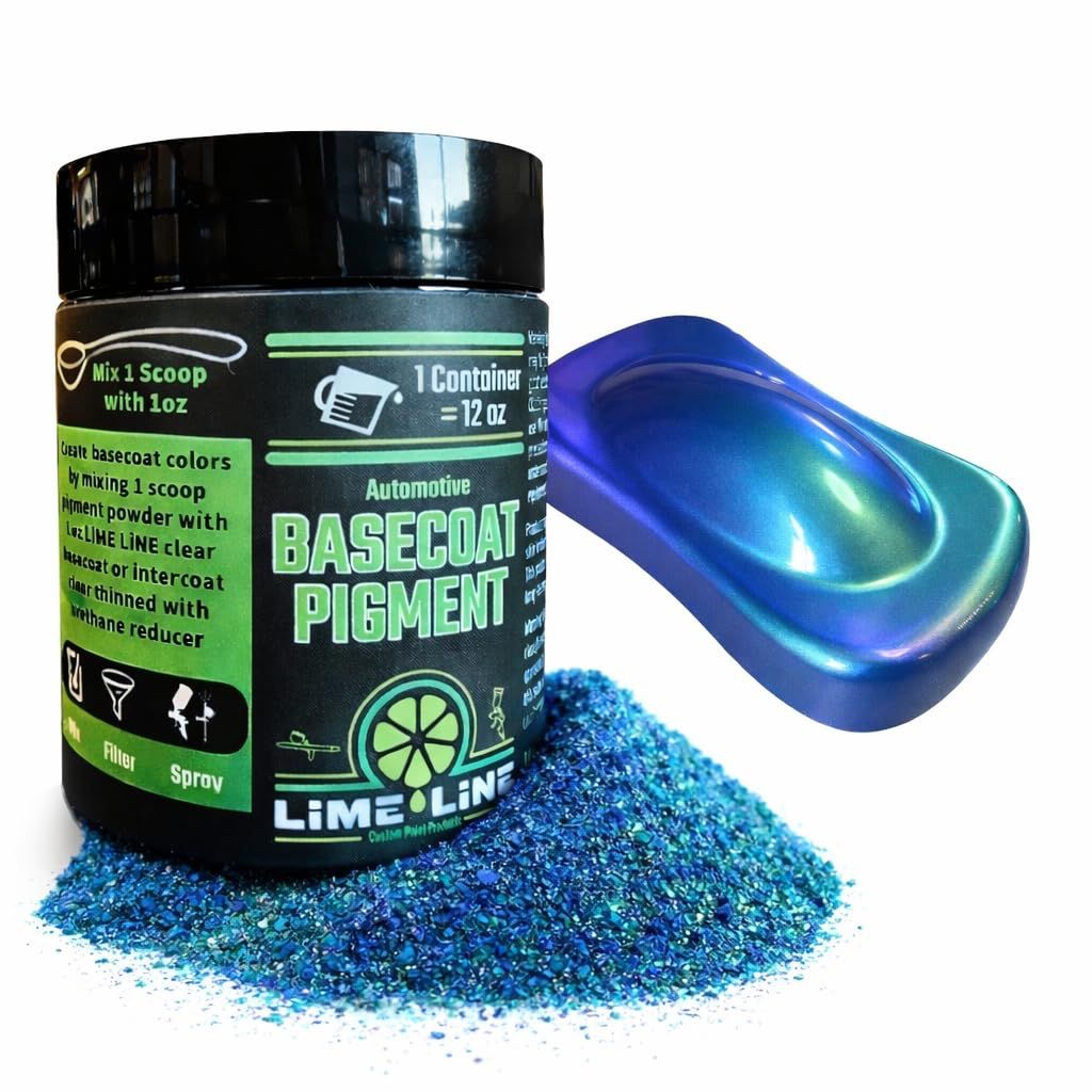 LiME LiNE Automotive Grade Chameleon - Color Shift Basecoat Coat Maker Pigment Powder - Makes 12 Oz Sprayable