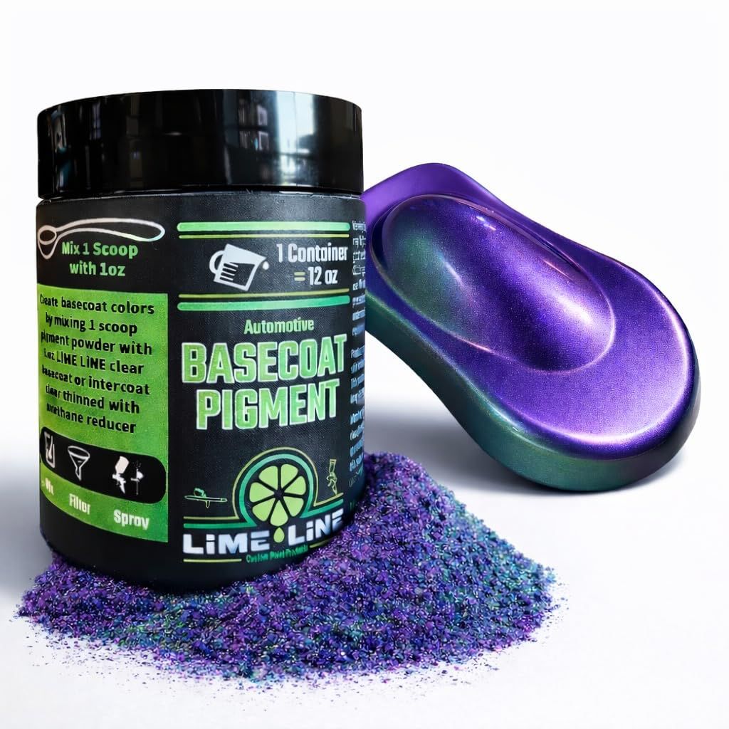 LiME LiNE Automotive Grade Chameleon - Color Shift Basecoat Coat Maker Pigment Powder - Makes 12 Oz Sprayable