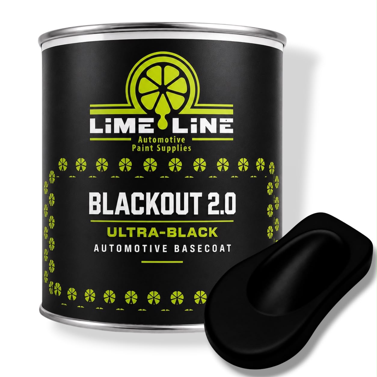 LiME LiNE Blackout 2.0 Automotive Basecoat + Urethane Reducer Kit -Professional Ultra Deep Black Car Paint