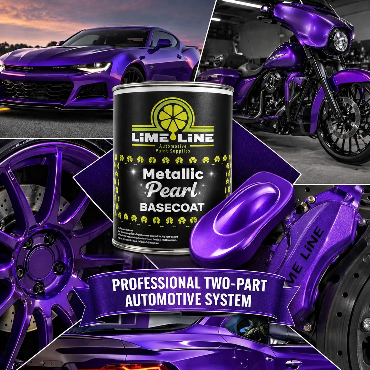 LiME LiNE Metallic Pearl Basecoat – Custom Automotive Paint – Must Be ClearCoated