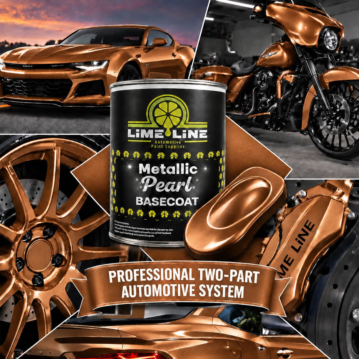 LiME LiNE Metallic Pearl Basecoat – Custom Automotive Paint – Must Be ClearCoated