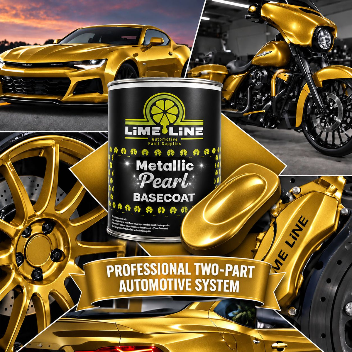 LiME LiNE Metallic Pearl Basecoat – Custom Automotive Paint – Must Be ClearCoated