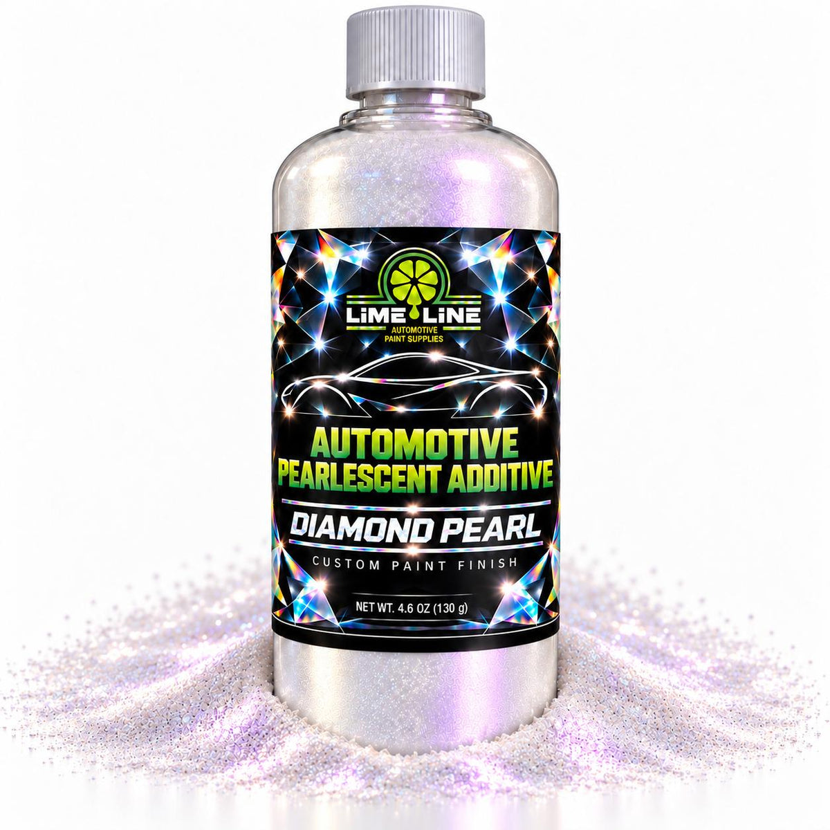 LiME LiNE Diamond Pearl Automotive Pearlescent Powder Additive + Clear Basecoat Pint Kit