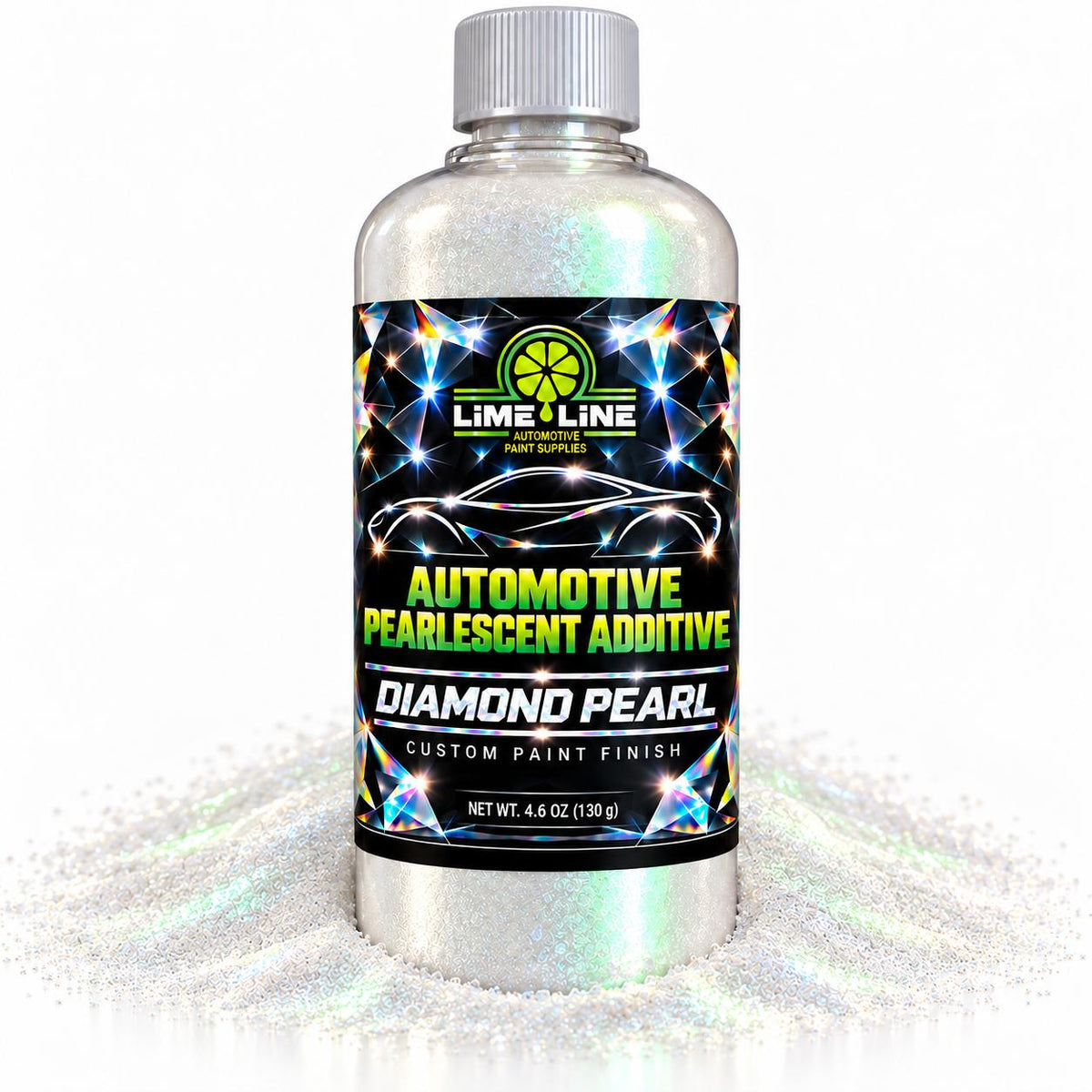 LiME LiNE Diamond Pearl Automotive Pearlescent Powder Additive + Clear Basecoat Pint Kit