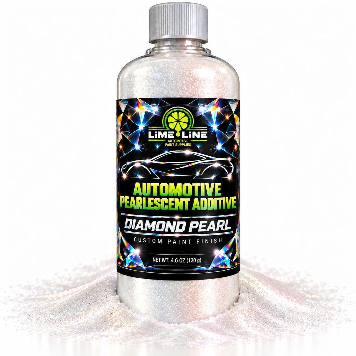 LiME LiNE Diamond Pearl Automotive Pearlescent Powder Additive + Clear Basecoat Pint Kit