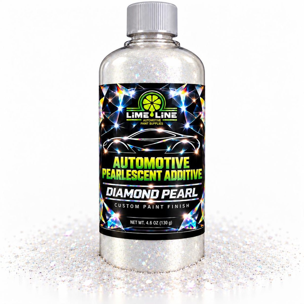 LiME LiNE Diamond Pearl Automotive Pearlescent Powder Additive + Clear Basecoat Pint Kit