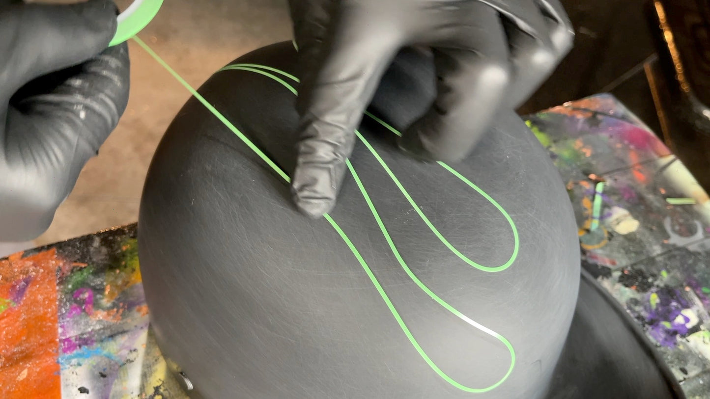 LiME LiNE Paintible Cap style helmet with 1/16" customizing tape